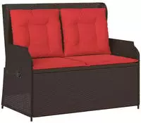 vidaXL Gartenbank Braun Poly-Rattan