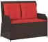 vidaXL Gartenbank Polyrattan, Braun (3394464)
