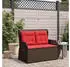 vidaXL Gartenbank Polyrattan, Braun (3394464)