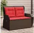 vidaXL Gartenbank Polyrattan, Braun (3394464)