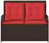vidaXL Gartenbank Polyrattan, Braun (3394464)