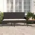 vidaXL 3-Sitzer mit Kissen Poly Rattan Schwarz (319492)