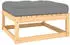 vidaXL Garten-Fußhocker mit Kissen 2 Stk. Massivholz Kiefer (3076279)