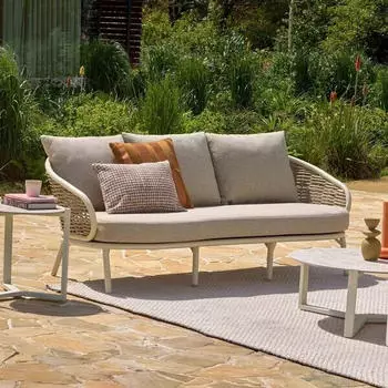 Applebee Pine Key 3-Sitzer Gartenloungesofa Aluminium/Polyrattan, Oyster (72000648)