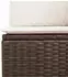 vidaXL 4-teiliges Garten-Sofa-Set mit Stauraum & Kissen, Poly Rattan, Braun (3355027)