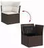 vidaXL 4-teiliges Garten-Sofa-Set mit Stauraum & Kissen, Poly Rattan, Braun (3355027)