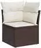 vidaXL 4-teiliges Garten-Sofa-Set mit Stauraum & Kissen, Poly Rattan, Braun (3355027)