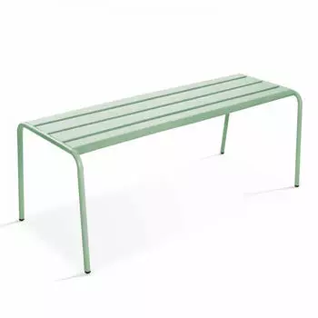 Oviala Palavas Gartenbank Stahl Salbeigr&uuml;n 3-Sitzer (108467)
