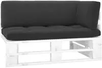 vidaXL Outdoor-Ecksofa Paletten Kiefernholz Impr&auml;gniert Wei&szlig;