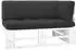 vidaXL Outdoor-Ecksofa Paletten Kiefernholz Imprägniert Weiß (3066572)
