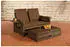 CLP Ancona Polyrattan 2-Sitzer Gartensofa, braun-meliert/terrabraun (11838140)