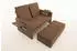 CLP Ancona Polyrattan 2-Sitzer Gartensofa, braun-meliert/terrabraun (11838140)