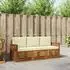 vidaXL Garten-Lounge-Set 3-tlg. Akazien-Massivholz, Natur/Creme (3374280)
