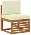 vidaXL Garten-Lounge-Set 3-tlg. Akazien-Massivholz, Natur/Creme (3374280)