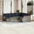 vidaXL Gartensofa-Set 10-teilig mit Kissen, Polyrattan, Grau (3221860)