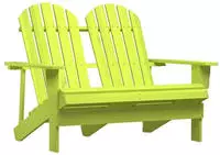 vidaXL Adirondack-Gartenbank 2-Sitzer Massivholz Tanne Gr&uuml;n