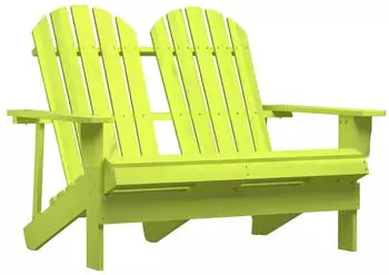 vidaXL Adirondack Gartenbank 2-Sitzer Massivholz Tanne Gr&uuml;n (8720286240878)