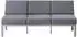 Dehner Chicago Loungebank 3-Sitzer, Aluminium/Polyester, grau/silber, 195x79.5x76.5cm