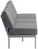 Dehner Chicago Loungebank 3-Sitzer, Aluminium/Polyester, grau/silber, 195x79.5x76.5cm