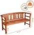 Spetebo Harland Gartenbank Eukalyptusholz FSC 3-Sitzer 157x82cm (985204)