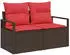vidaXL Garten-Sofa mit Kissen Poly-Rattan 120x62x69cm (42006758)