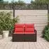 vidaXL Garten-Sofa mit Kissen Poly-Rattan 120x62x69cm (42006758)