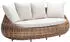 Dehner Tulum 3-Sitzer Sofa inkl. Polster 208 x 97 x 76 cm Aluminium / Kunststoffgeflecht / Polyester braun / weiß