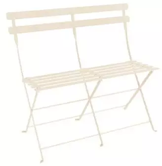 Fermob Bistro Klappbank 2-Sitzer Metall Latte-Beige (L 88cm)