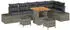 vidaXL Garten-Sofa-Set mit Kissen und Stauraum 9-tlg. Grau Poly-Rattan (3364753)