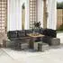 vidaXL Garten-Sofa-Set mit Kissen und Stauraum 9-tlg. Grau Poly-Rattan (3364753)