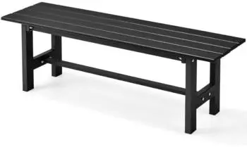 Costway Gartenbank 2-Sitzer HDPE Metallrahmen 120x36x40,5cm 300kg (NP11139DK-EU)