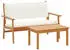 vidaXL Gartensofa-Set 2-teilig Massivholz Akazie mit Kissen (4106579)