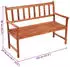 vidaXL Gartenbank mit Auflage 120cm Akazienholz (3063774)