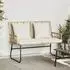 vidaXL Gartenbank 2-Sitzer Polyrattan Braun & Creme 113x69x83cm