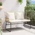 vidaXL Gartenbank 2-Sitzer Polyrattan Braun & Creme 113x69x83cm