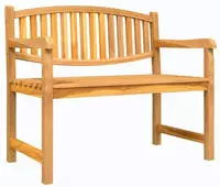 vidaXL Gartenbank 114x59x87 cm Massivholz Teak