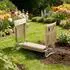 Relaxdays Kniebank Gartenhocker, Textil/Metall, beige, 60x50x27,5cm
