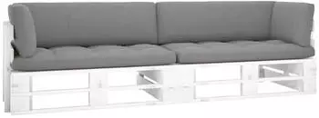 vidaXL 2-Sitzer-Palettensofa Impr&auml;gniertes Kiefernholz Wei&szlig; (3066639)