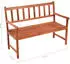 vidaXL Gartenbank mit Auflage 120cm Massivholz Akazie (3063770)