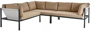 Brafab Allie Ecklounge Aluminium Anthrazit/Barley-Olefin, 4-5 Personen