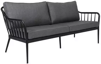 Brafab Coleville 2,5-Sitzer Gartensofa Aluminium, Olefin, schwarz-grau