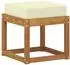 vidaXL Outdoor Hocker Bank Massivholz Akazie Natur (900658)