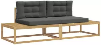 vidaXL Outdoor-Sofagarnitur Polyester Weiß 230,5x83x73cm (3386991)