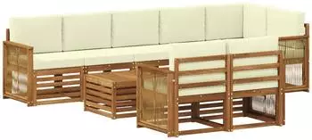 vidaXL Gartenlounge-Set Massivholz Akazienholz, 8-tlg (3384536)