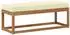 vidaXL Outdoor Hockerbank mit Kissen Natur/Creme 115 x 43 x 45 cm