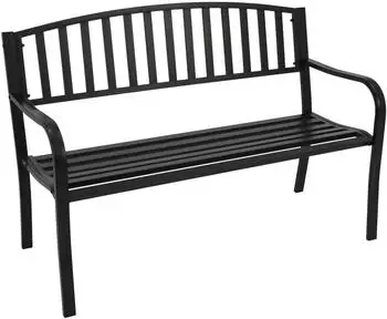 DEGAMO Newport Gartenbank 2-Sitzer, Metall schwarz (10520)