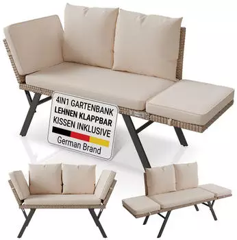 Juskys Multifunktionsbank Calvia creme/sand