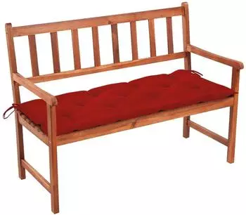vidaXL Gartenbank mit Auflage 120cm Akazienholz (3063789)