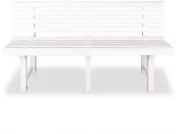 furnicato Gartenbank 1455 cm Kunststoff Wei&szlig;