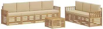 vidaXL Sofagarnitur Massivholz Akazie Outdoor (3391508)